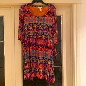 Klozlynn Aztec Multicolor 100% Rayon Dress Size Medium